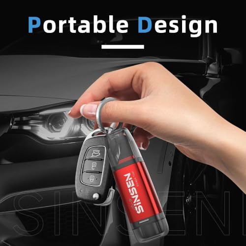 SINSEN Car Window Breaker Seat Belt Cutter, Emergency Safety Life Hammer Tool to Break Glass, Portable Escape Kit, 2 Pack(Red) - color: Red