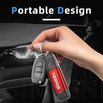 SINSEN Car Window Breaker Seat Belt Cutter, Emergency Safety Life Hammer Tool to Break Glass, Portable Escape Kit, 2 Pack(Red) - color: Red