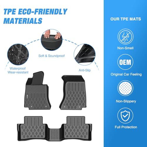 Nilight TPE Floor Mats for Mercedes Benz C-Class Sedan C300 C350e AMG C63 AMG S 2015 2016 2017 2018 2019 2020 2021 All Weather Custom Fit Heavy Duty Floor Liners - color: 2015-2021 Benz C Class Sedan