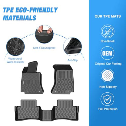 Nilight TPE Floor Mats for Mercedes Benz C-Class Sedan C300 C350e AMG C63 AMG S 2015 2016 2017 2018 2019 2020 2021 All Weather Custom Fit Heavy Duty Floor Liners - color: 2015-2021 Benz C Class Sedan