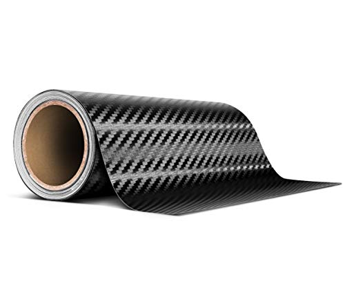 VViViD Black Carbon Fiber Air-Release Adhesive Vinyl Tape Roll (6 Inch x 20ft) - size: 6" X 20ft