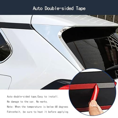 Rear Window C Pillar Side Wing Triangle Cover Trim Compatible with Toyota RAV4 2025 2024 2023 2022-2019 Exterior Car Accessories ABS 2PCS(Glossy Chrome Style) - color: Glossy Chrome Style