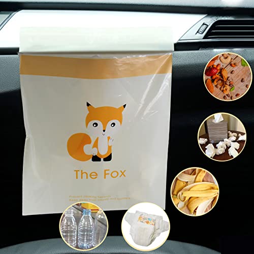54pcs Car Trash Bags Easy Stick-On Disposable Portable Car Garbage Bags, Waterproof Leak Proof Barf Vomit Bags, Self Adhesive Cleaning Bags for Cars, Bedrooms, Bathrooms, Offices, Kitchens - Pattern B - color: B-54 Pieces