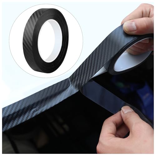 Carbon Fiber Vinyl Wrap for Cars Door Protector Edge Guards 0.5mm Thick 33ft Length Multi Width Options Universal Fit Hood Trunk Dashboard Motorcycle More (1.2In x 33Ft) - size: 1.2In x 33Ft (0.5mm)