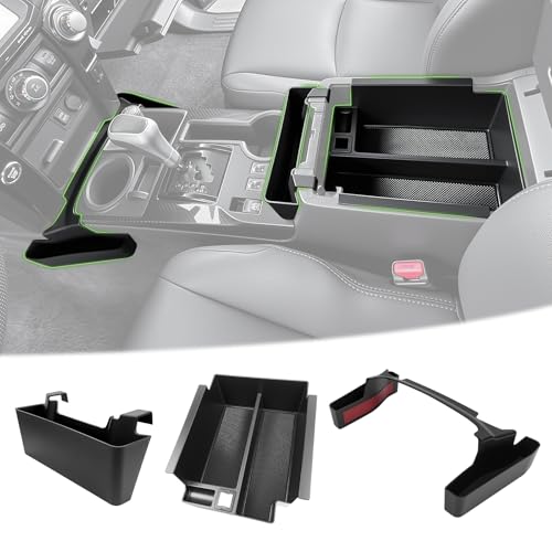 3PCS Center Console Organizer for 2010-2024 Toyota 4Runner Gear Shift Side Tray Hanging and Insert Armrest Storage Boxs for 4 Runner Accessories(3PCS Center Console Organizer/Fit 10-24) - color: 3PCS Center Console Organizer(10-24)