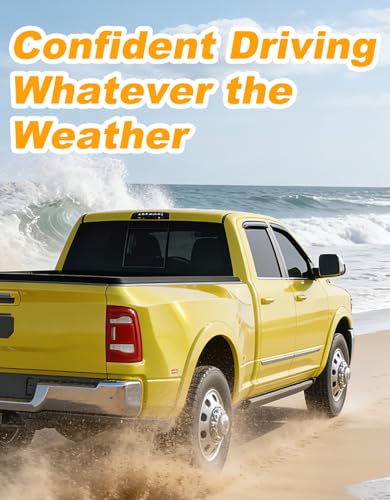 Extra-Thick Window Rain Guard for Dodge Ram 1500 2009-2024 Ram 2500&3500 2010-2025 Rain Guards Tape-on Side Truck Window Visors Vent Visor Window Deflectors Vent Shades Car Accessories - size: Fit for 09-24 Ram 1500/10-25 Ram 2500 & 3500