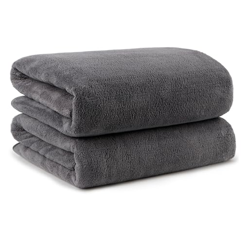 Orighty Bath Towels Pack of 2(27'' x 54'') - Soft Feel, Highly Absorbent, Quick Drying Microfiber for Body, Sport, Yoga, SPA, Fitness - Grey - color: Grey, size: 2 Pack Bath Towels