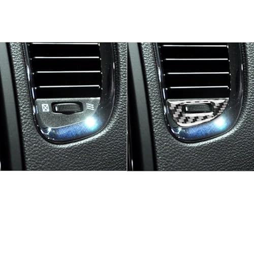 NVCNX Real Premium Carbon Fiber Accessories for Dodge Durango 2011-2020 2012 2013 2014 2015 2016 2017 2018 2019 Car Dash Air Vent Cover Interior Trim Sticker Decal 4PCs - color: 2011-2020 Dash Air Vent Trim
