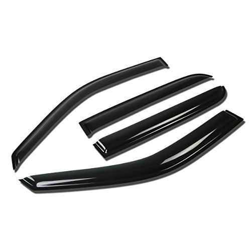 Auto Dynasty 4Pcs Tape-On Window Visor Rain Guard Compatible with 2009-2014 Dodge Ram 1500 2500 3500, Rain Shields Vent Shade Wind Deflector, Acrylic - size: 09-14 Dodge Ram 1500-3500