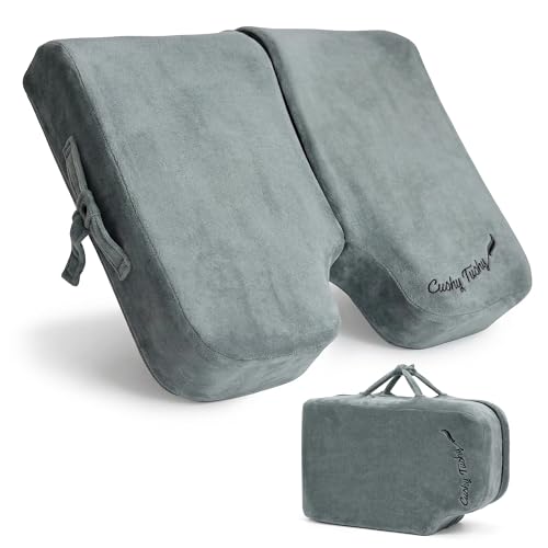 Cushy Tushy Premium Foldable Wheelchair Cushion - for Relief of Lower Back, Sciatic, Butt and Tailbone Pain - for Home & Office Use, Perfect for Travel or Driving - Gray Coccyx Seat Cushion - color: Grey, size: Wheelchair
