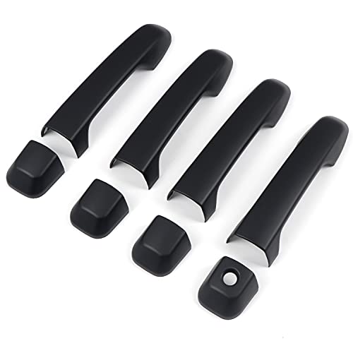 ITrims Door Handle Cover Trim for Toyota 4Runner 4WD N280 Prado J150 2010-2024 2018 2019 2020 Car Styling Accessories Exterior Door Handles 8PCS ABS (No Smart Key Holes Matte Black) - size: No Smart Key Holes Matte Black
