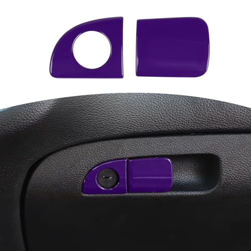 RT-TCZ for Challenger Glove Box Latch Handle Trim Cover Purple for Dodge Charger 2010 Up for Challenger 2015 Up for Chrysler 300C 2011 Up Purple Interior Accessories 2pcs - color: Purple