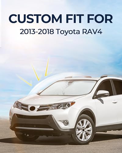 for Toyota RAV4 2013-2018 Car Window Shades, 8pcs Privacy Sun Shade Set for Front Windshield Side and Rear Windows, Full Window Covers Keeps Vehicle Cool for Camping Napping - size: fit for Toyota RAV4 2013-2018