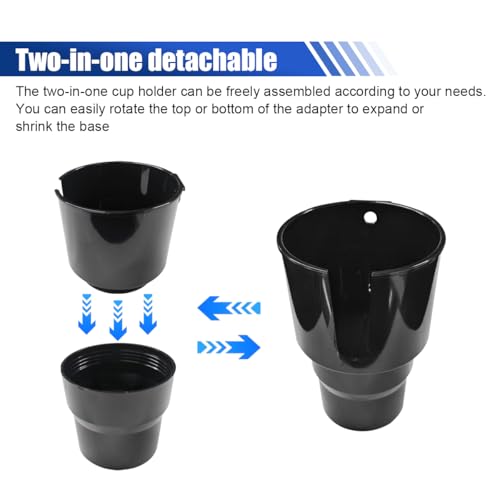 2-in-1 Car Cup Holder Extender, Automotive Drink Holder Adapter with Base, Multifunctional Vehicle Cup Holders Insert for Beverages, Snacks, Bottles, Phone Storage (2PCS) - size: 2PCS