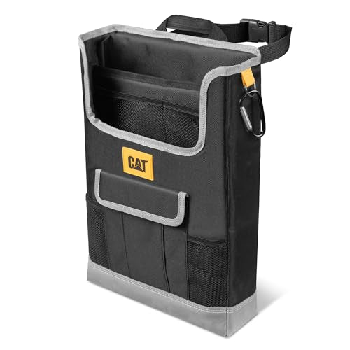 CAT® Car Front Seat Organizer Storage - Automotive Adjustable Straps Durable Multipurpose Work Truck Organizer for Front or Backseat for All Autos - Extra Storage for Tools and More - Black - color: Black Seat Organizer