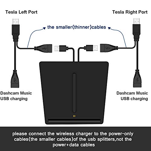 VXDAS Wireless Charger, Dual 10W QI Wireless Phone Charging Pad M3 Car Center Console for Tesla Model 3 Accessories Panel with 7pcs Custom Cup Mat Center Console Liner mat-Upgrade