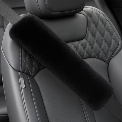 Aegis Cover Sheepskin Seat Belt Cover, Premium Australian Merino Wool Padding, Ultra-Soft & Durability, 0.5" Thick Seat Belt Pads, Universal Fit for Car, Truck, SUV 2Pack (Sand) - color: SAND