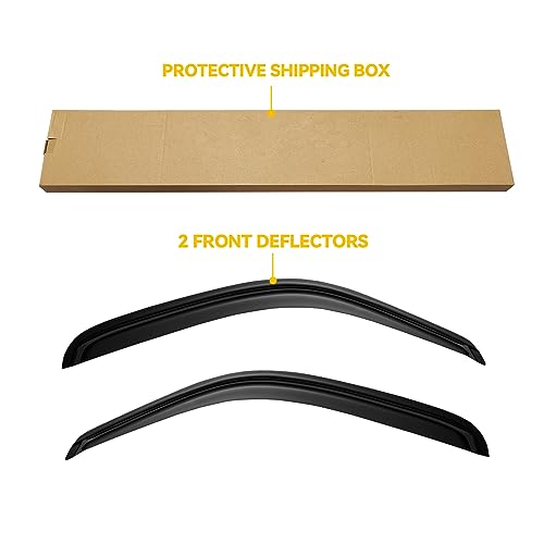 Window Visor for 1995-2004 Toyota Tacoma Regular/Standard/Single Cab, Out-Channel Rain Guards Shields Vent Deflector Shade Wind Dark Smoke for 95-04 Tacoma, Outside-Mount, 2PCS - style: For 1995-2004 | Toyota Tacoma | Access/ Regular Cab | Out-Channel