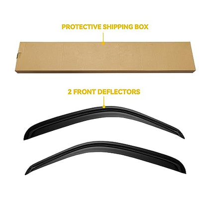 Window Visor for 1995-2004 Toyota Tacoma Regular/Standard/Single Cab, Out-Channel Rain Guards Shields Vent Deflector Shade Wind Dark Smoke for 95-04 Tacoma, Outside-Mount, 2PCS - style: For 1995-2004 | Toyota Tacoma | Access/ Regular Cab | Out-Channel