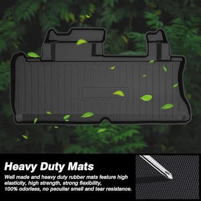 KUST Cargo Liner for Toyota Sienna 2021-2025 (with Spare Tire), Rear Trunk Cargo Mat All Weather Protection TPE Rubber Raised Edge - size: For 2021-2025 Sienna | Trunk Mat