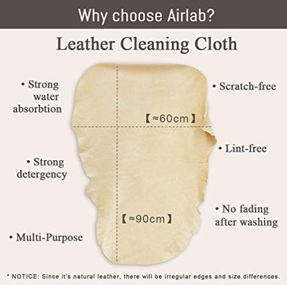 Chamois Cloth for Car - 35'' x 23.6'' (5.7 sq ft) - Extra Large Drying Natural Shammy Towel Real Leather Washing Cloth Cleaning Car Wipes