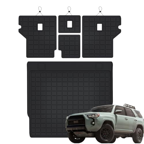 Cargo Liners for 2010-2023 2024 Toyota 4Runner with Backrest Mat,TPE All Weather Protection Car Trunk Mat Covering The Backrest Mat with Velcro Fastener Accessories - size: For 2010-2024 4Runner Cargo Mat