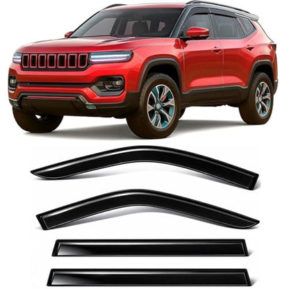 2022-2026 Tape-On Rain Guards for Jeep Grand Cherokee Side Window Visor Deflectors Laredo Altitude Limited Trailhawk Overland Summit Reserve Durable Tinted Shades 2023 2024 2025 - size: For Jeep Grand Cherokee 2022-2026