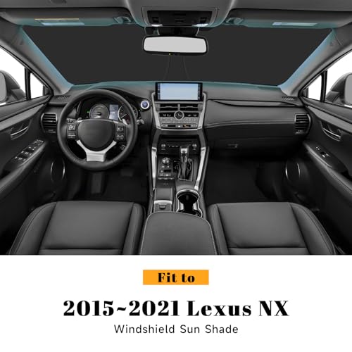 Car Windshield Sun Shade for Lexus 2015-2021 NX NX300h/NX300/NX200t Accessories (OEM Design) Reflective Foldable Heat Insulation Sunshade for Ultimate Protection - size: for Lexus 2015-2021 NX