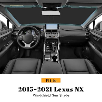 Car Windshield Sun Shade for Lexus 2015-2021 NX NX300h/NX300/NX200t Accessories (OEM Design) Reflective Foldable Heat Insulation Sunshade for Ultimate Protection - size: for Lexus 2015-2021 NX