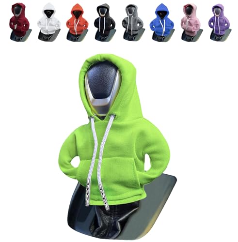 vvag Gear Shift Hoodie,Universal Shift Knob Hoodie, 4.7 Inch Car Shifter Stick Protector Decoration, Funny Hoodie Car Gear Shift Cover, Auto Interior Accessories Shifter Hoodie (Green) - color: Green