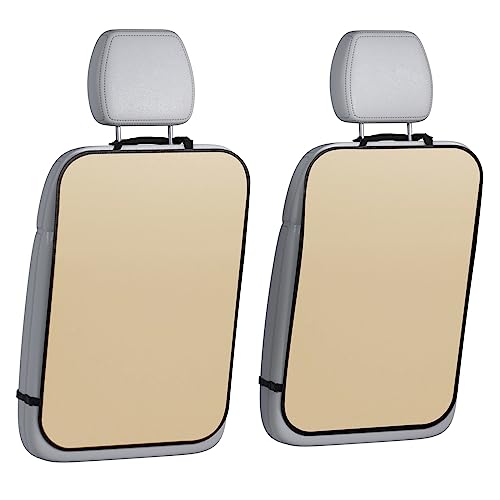 lebogner Back Seat Cover for Kids, 2 Pack Kick Mats Backseat Protector, Car Interior Travel Accessories Waterproof Kick Guard for Vehicles to Protect from Dirt, Mud & Scratches of Kids Feet, Beige - color: Beige - Standard Version