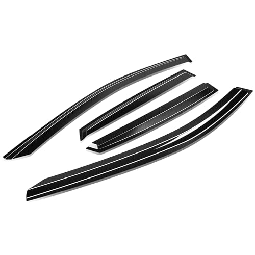Auto Dynasty Rain Guards Tape-On Compatible with 2018-2024 Kona 4 Pieces Acrylic Window Visors Deflector - size: 18-24 Kona