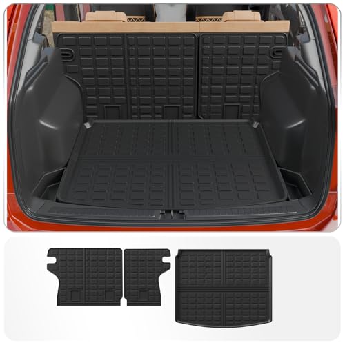 Cargo Mat Compatible with 2017-2025 2026 Jeep Compass Trunk Mat Cargo Liner TPE All Weather Back Seat Cover Protector 2024 Compass Accessories (Trunk Mat+Backrest Mats) - style: For Jeep Compass | 2017-2026