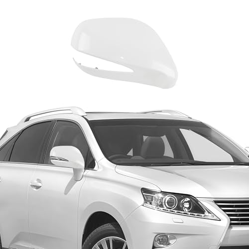 White Passenger Side Mirror Cover Caps for 2009-2015 Lexus RX350 RX450H, Directly Replace Style, Not Sticker - color: White, size: Right Side