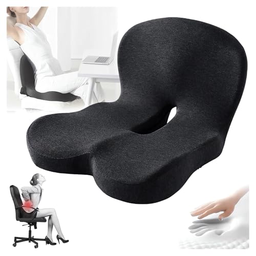 Memory Foam L-Shaped Integrated Seat Cushions for Car Truck Driver Ergonomic L Shape Lumbar Cushion Sciatica Back Pain Relief Office Chair Butt and Back Support Pillow Long Driving Booster Seat (G1) - color: G1