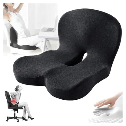 Memory Foam L-Shaped Integrated Seat Cushions for Car Truck Driver Ergonomic L Shape Lumbar Cushion Sciatica Back Pain Relief Office Chair Butt and Back Support Pillow Long Driving Booster Seat (G1) - color: G1