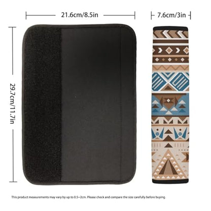 Fashion Aztec Auto Seat Belt Cover Soft Car Seatbelt Shoulder Strap Thickened Anti-Slip Shoulder Strap Protect for Most Vehicle, SUV, Truck, Car - color: Fashion Aztec