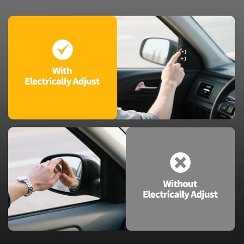 Left Driver Side Mirror Assembly Compatible with RAV-Four 2015-2018 Heated Blind Spot Detection Turn Signal Power 879400R190 Black (8Pins)
