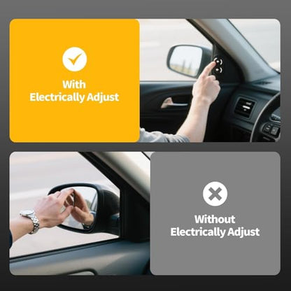 Left Driver Side Mirror Assembly Compatible with RAV-Four 2015-2018 Heated Blind Spot Detection Turn Signal Power 879400R190 Black (8Pins)