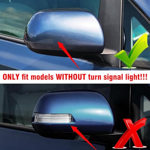 Moonlinks 1Pair Compatible with 2012 2013 2014 2015 2016 2017 2018 2019 2020 Toyota Sienna Mirror Cover Replacement, Blue Left Driver Side&Right Passenger Side Door Rearview Side Clip-on Mirror Cap - color: Pair Blue
