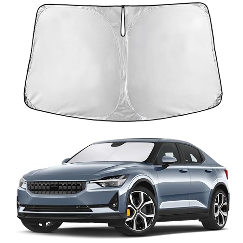 EcoNour Windshield Sunshade Compatible for Polestar 2 2020-2023 2024 2025, Sun Visor for Front Windshield & Window Sun Shade Cover, UV Heat Blocker & Protector, Car Accessories - size: For Polestar 2 (2020-2025)