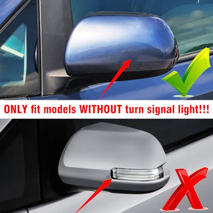 Moonlinks Compatible with 2012 2013 2014 2015 2016 2017 2018 2019 2020 Toyota Sienna Left Driver Side Mirror Cover Replacement, Blue Left Side Clip-on Mirror Cap Replaces for 87945-08021-J0 - color: Left Blue