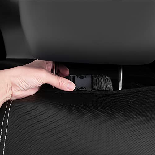 CAR PASS Bling Rhinestone&Leather Back Seat Cover, Waterproof Bench Rear Seat Cover Shining Diamond Universal Fit Automotive Glitter Crystal Sparkle Strips for Kid Women Girl, Silver Diamond - color: Silver Rear, size: Rear Seats