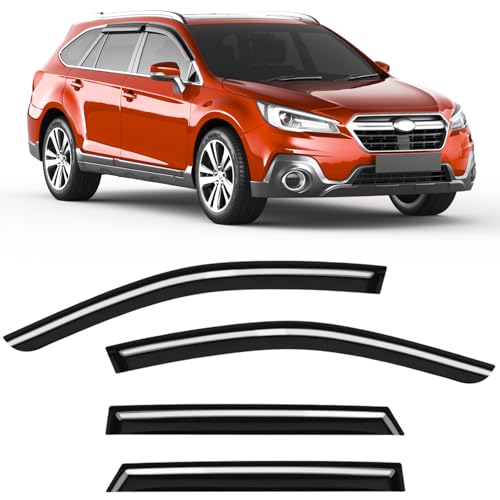 Extra-Thick Window Rain Guards Fit for Subaru Outback 2015 2016 2017 2018 2019 Window Deflectors Window Vent Visors Shades - size: Fit for 2015-2019 Subaru Outback