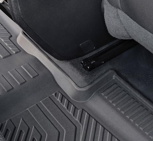 Floor Mats Set for 2024 2025 2026 Chevy Traverse & 2025 2026 Buick Enclave 7 Seats Captain Chairs, TPE All Weather Cargo Liner Trunk Mat Door Sill Guards Car Accessories - style: 24-26 7 Seats-Full Mats Set