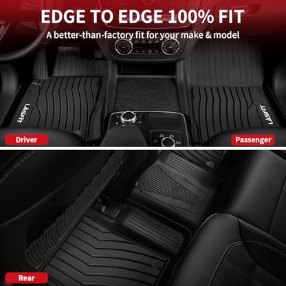 LASFIT Floor Mats for Mercedes Benz GLE 2019 2018 2017 2016 350/400 / 43 AMG / 450 AMG / 550e / 63 AMG / 63 AMG S, Custom Fit All Weather TPE Car Liners for GLE Floor Liners, 1st & 2nd Row,Black - size: 1) For Benz GLE | 2016-2019 | 1st & 2nd Row