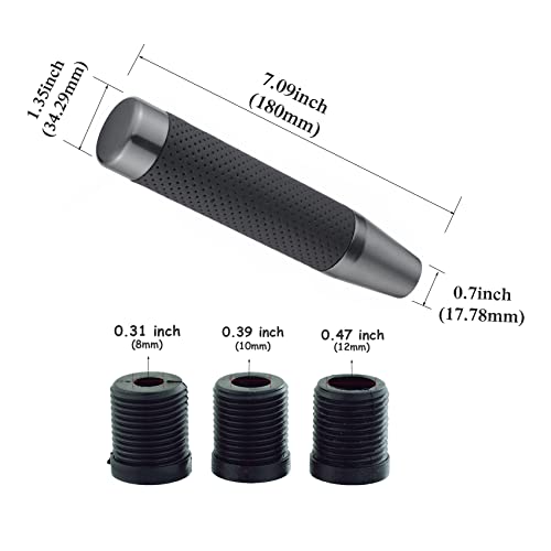 Abfer Tall Shift Knob Car Long Shifting Head Replace Weighted Gear Stick Shifter Knob Extension Fit Most Manual Automatic Transmission Vehicle, Grey - color: Grey-1