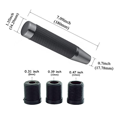 Abfer Tall Shift Knob Car Long Shifting Head Replace Weighted Gear Stick Shifter Knob Extension Fit Most Manual Automatic Transmission Vehicle, Grey - color: Grey-1