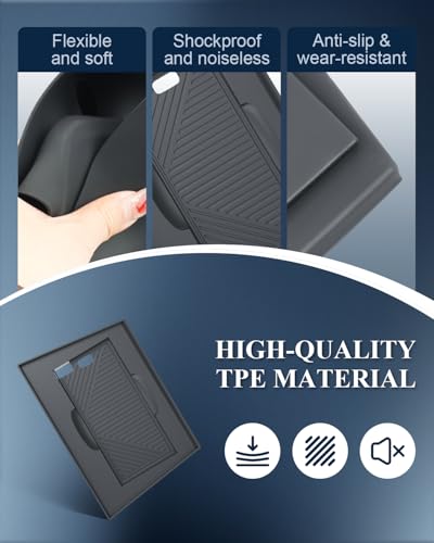BIBIBO 2026 Outback Center Console Organizer for 2026 Subaru Outback(Premium,Limited,Touring,Wilderness,Limited XT,Touring XT) Insert Silicone Wireless Charging Mat - color: Black- Wireless Charging Mat