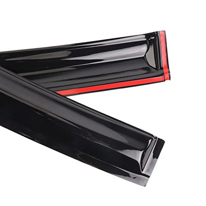 Window Visors Rain Guards Deflector 4 Piece Set for 2011-2021 Dodge Charger 94313 - size: 2011-2021 Dodge Charger